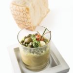 Ricette light: gazpacho di melone, zucchine e pomodorini 14 Ricette light: Il Gazpacho di melone, zucchine e pomodorini ciliegino con Grana Padano D.O.P. al basilico, frutti di cappero e semi di zucca