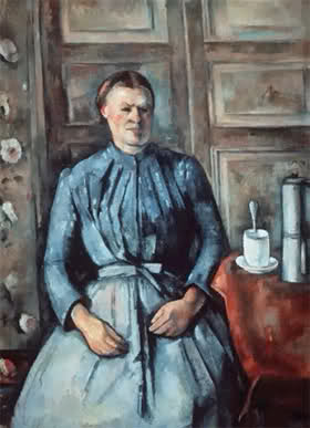 cezanne donna con caffetteria