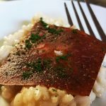 L'arte di essiccare: risotto con pelle di peperone e polvere d'erbe