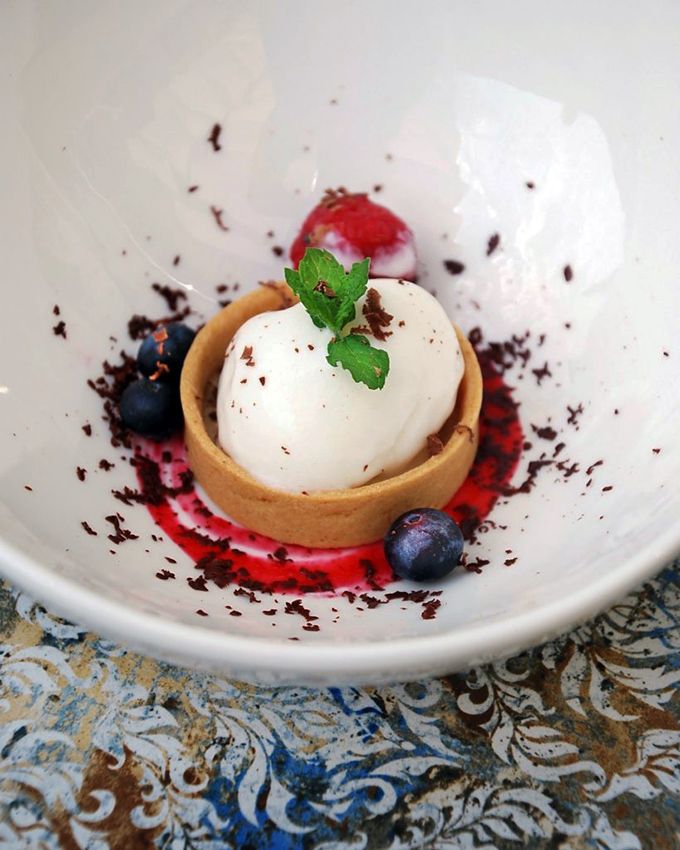 ristorante Particolare, un ristorante gourmet a Milano. Frozen yogurt