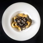 pacòte con totano, #tumapersa, bieta croccante della chef Caruso. Pasta e pesce per la vigilia di natale