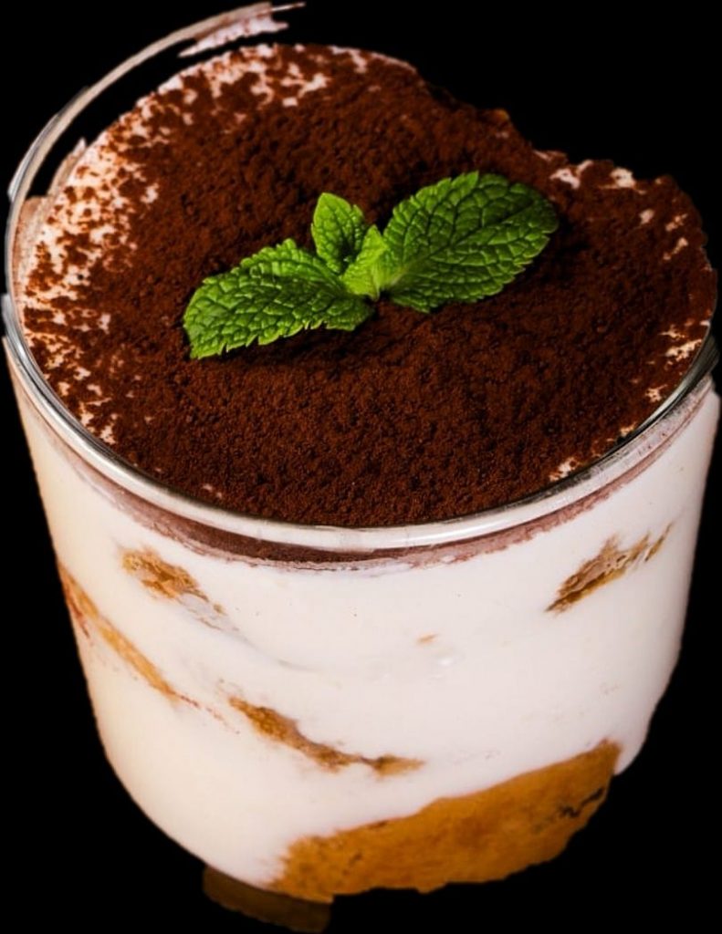 cena di natale sarda: tiramisu con ricotta e mirto del ristorante marlin di santa teresa