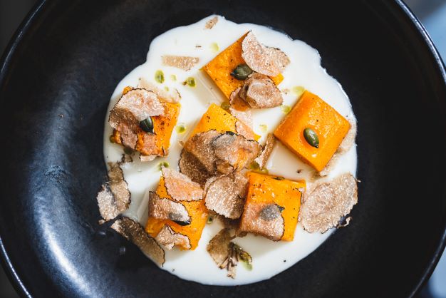 the manzoni Zucca crema parmigiano tarufo nero