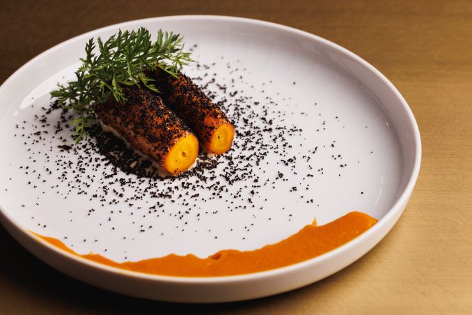 Lo chef Alfio Ghezzi interpreta l'olio di Agraria Riva del Garda (+ 1 ricetta) 2 carote al forno alfio ghezzi