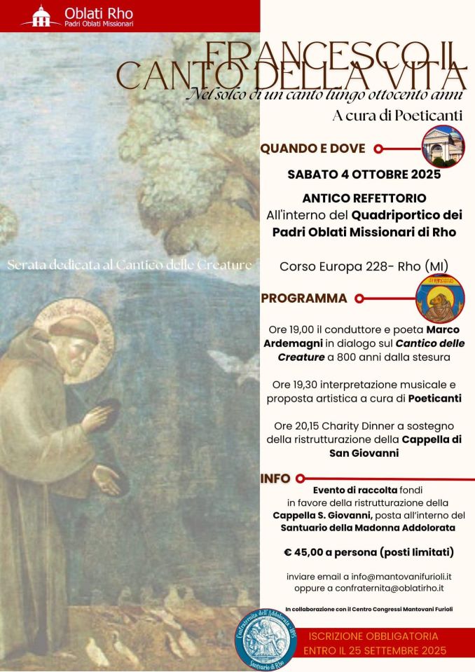 Che cosa fare a ottobre a Milano (e non solo): 10 idee tra arte, gusto e relax 8 presso l’Antico Refettorio di Rho si terrà una speciale cena con poesia e musica.