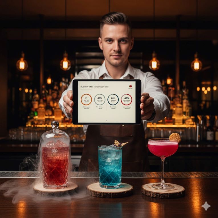 Si beve meno e meglio: la nuova cultura dell'happy hour tra autenticità e mindful drinking 4 dati forniti dal Bacardi Cocktail Trends Report 2024