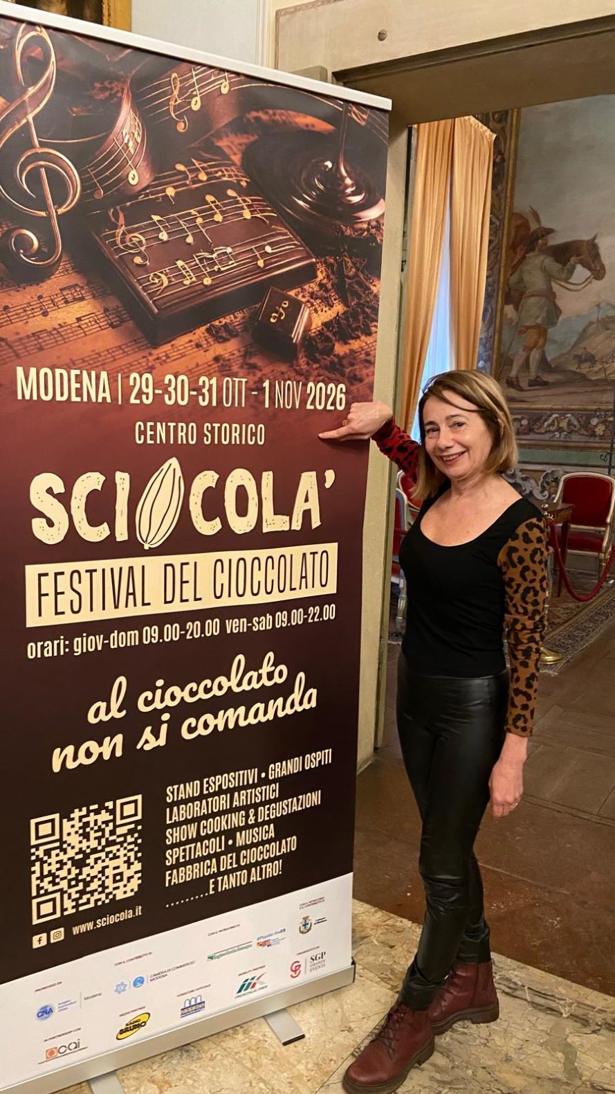 Sciocolà 2026: cioccolato, cucina e Pinocchio, un viaggio nel cuore di Modena 1 monica viani alla presentazione di sciocolà 2026